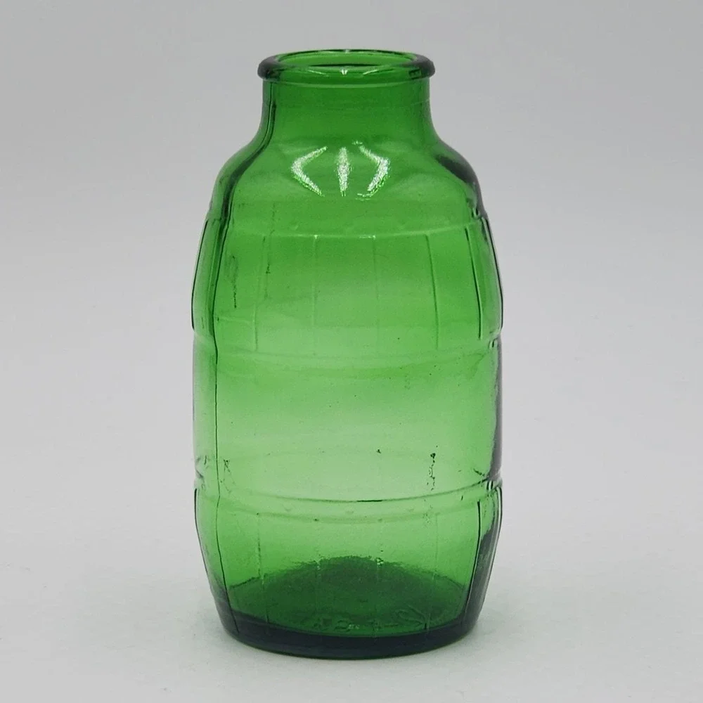 Vintage 1983 Mickey's Malt Liquor Green Glass Barrel Grenade Beer Bottle 12oz